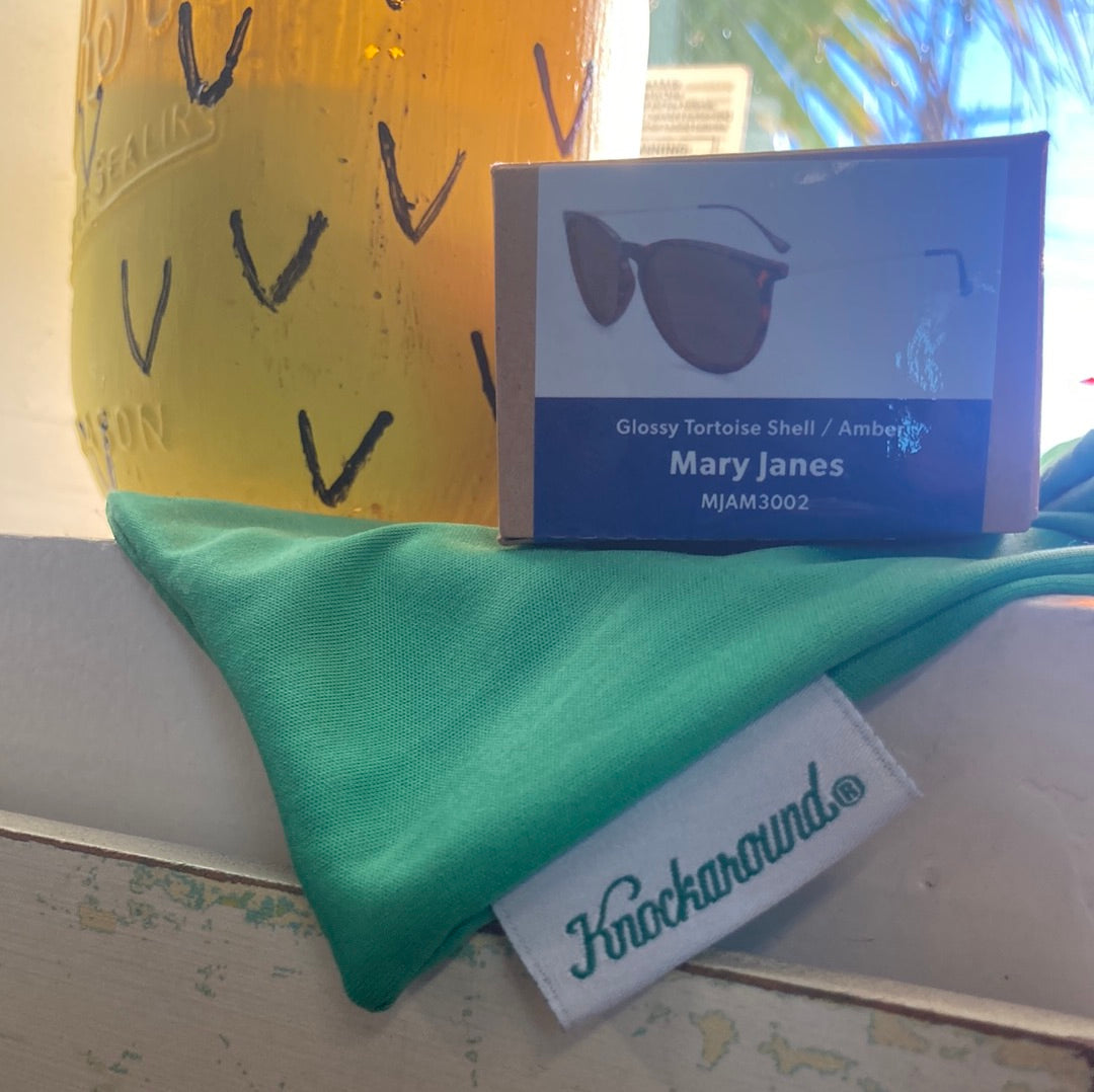 GLOSSY TORTOISE SHELL/AMBER - Polarized Knockaround Sunglasses