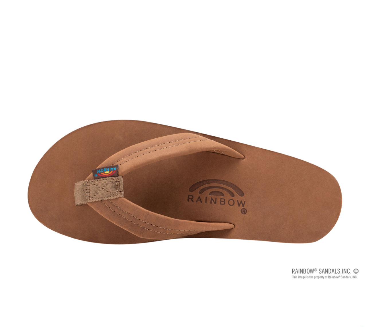 REDWOOD - Rainbow Single Layer Premier Leather with Arch Support 1" Strap