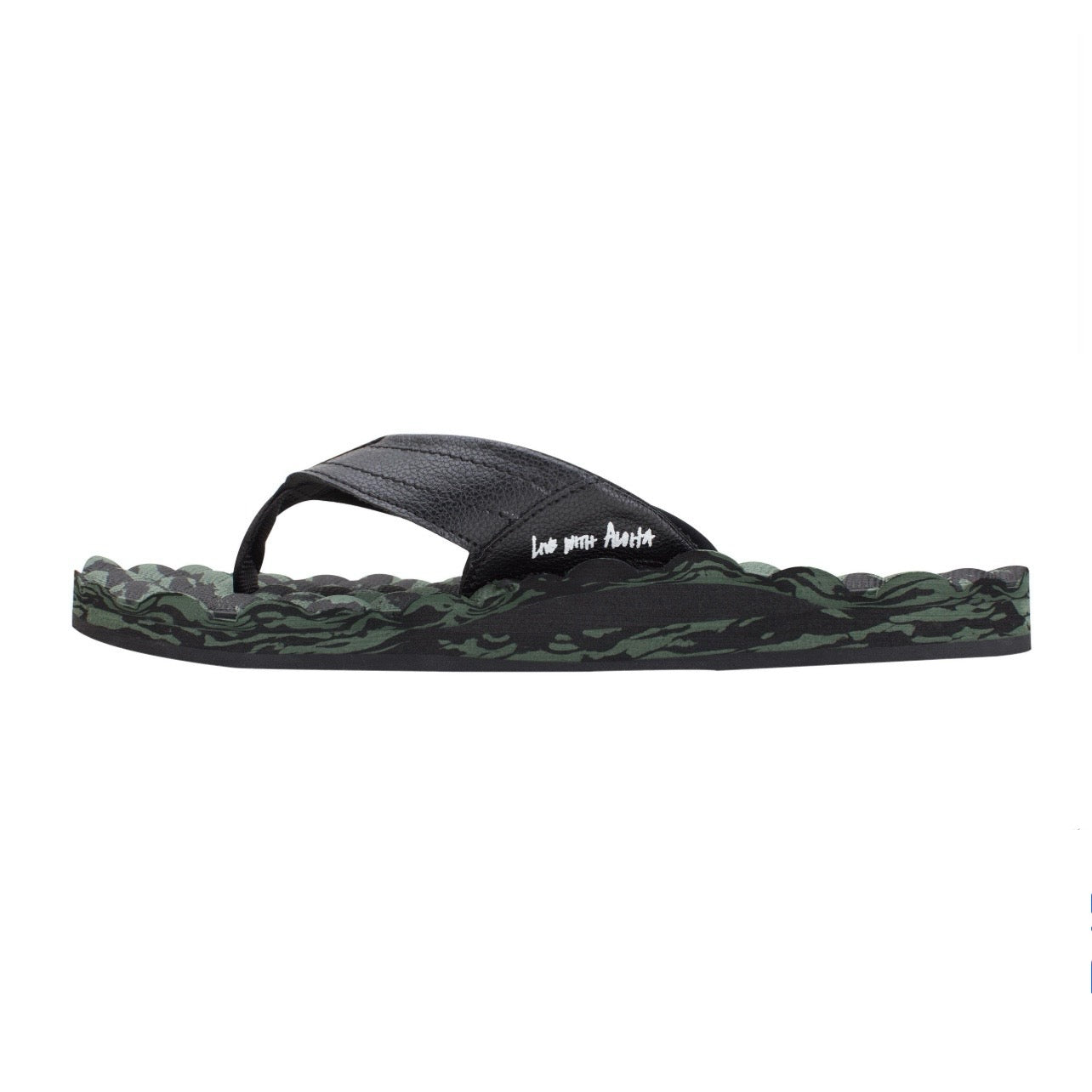 HOLO HOLO GERRY LOPEZ DYNAMIC DENSITY RUBBER SIGNATURE SANDAL - Rainbow Black/Green Camo MENS