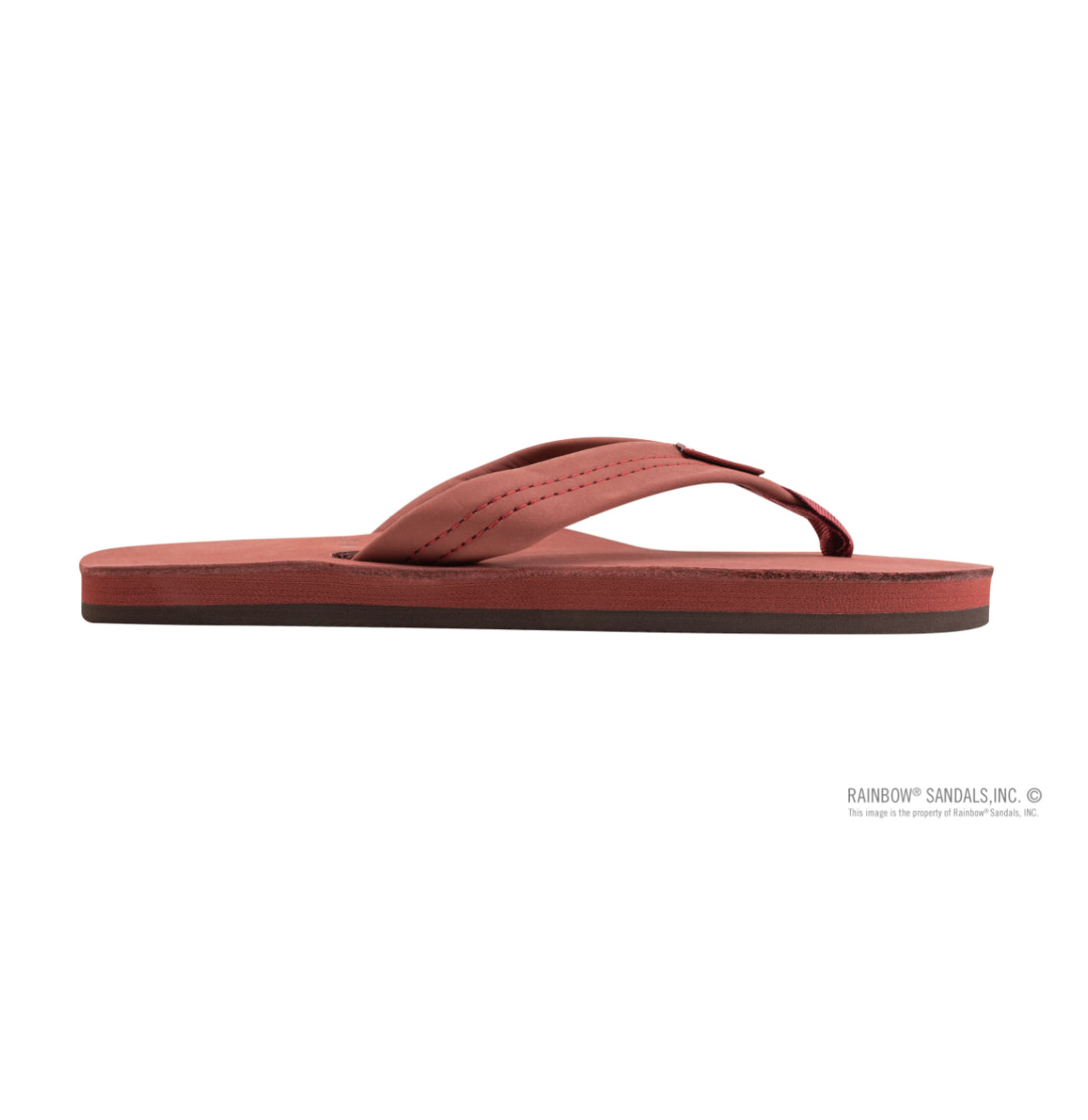 COGNAC - Rainbow Single Layer Arch Support Premier Leather with 1" Strap