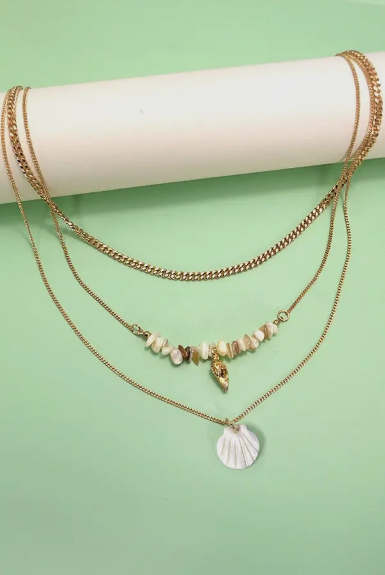 Ocean Seashell Conch Multilayer Necklace