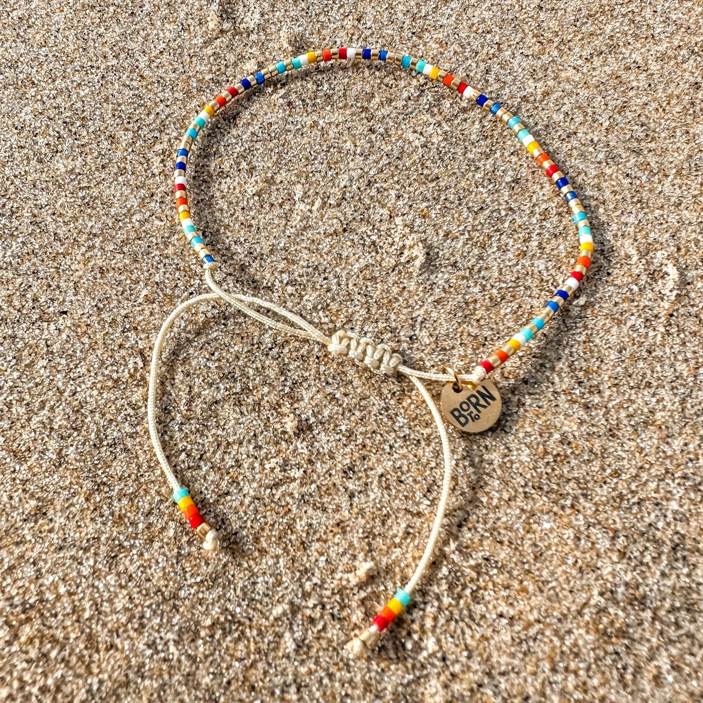 CORAL REEF - stackable adjustable pull-tie bracelet