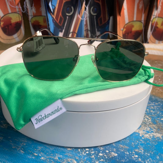 GOLD/AVIATOR GREEN MOUNT EVANS - Polarized Knockaround Sunglasses