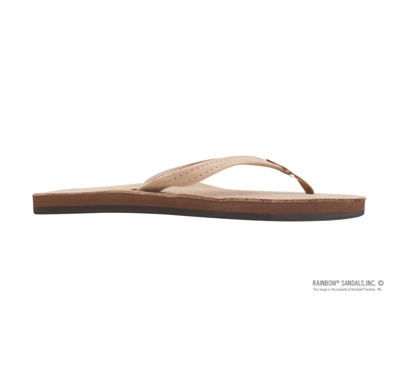 SIERRA BROWN - Rainbow Single Layer Premier Leather with Arch Support and a 1/2" Narrow Strap