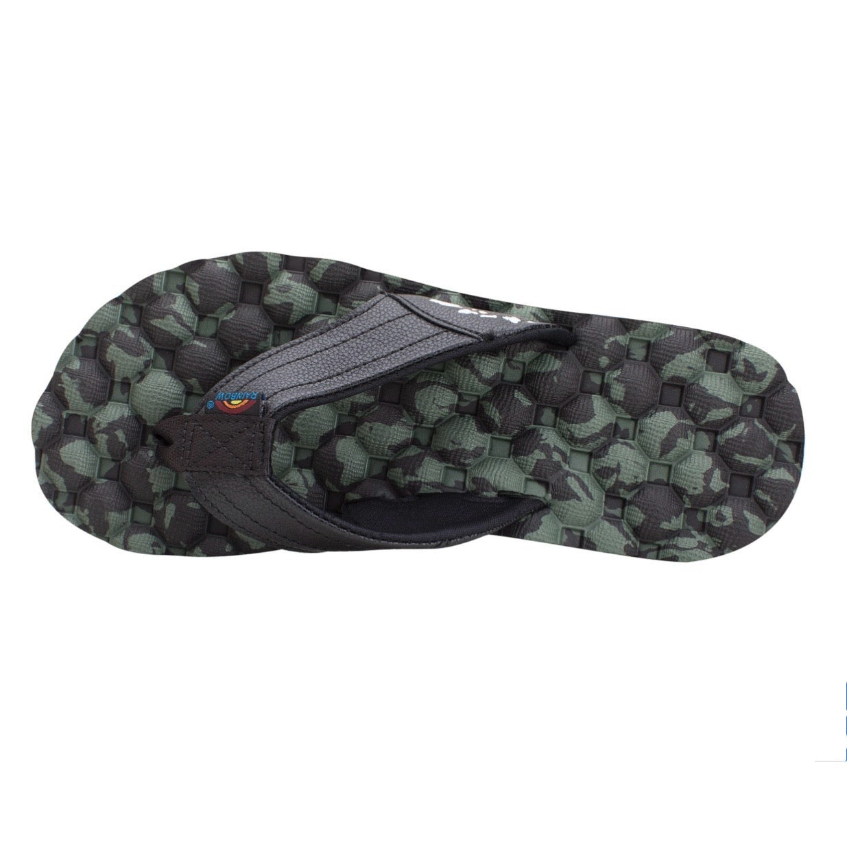 HOLO HOLO GERRY LOPEZ DYNAMIC DENSITY RUBBER SIGNATURE SANDAL - Rainbow Black/Green Camo MENS