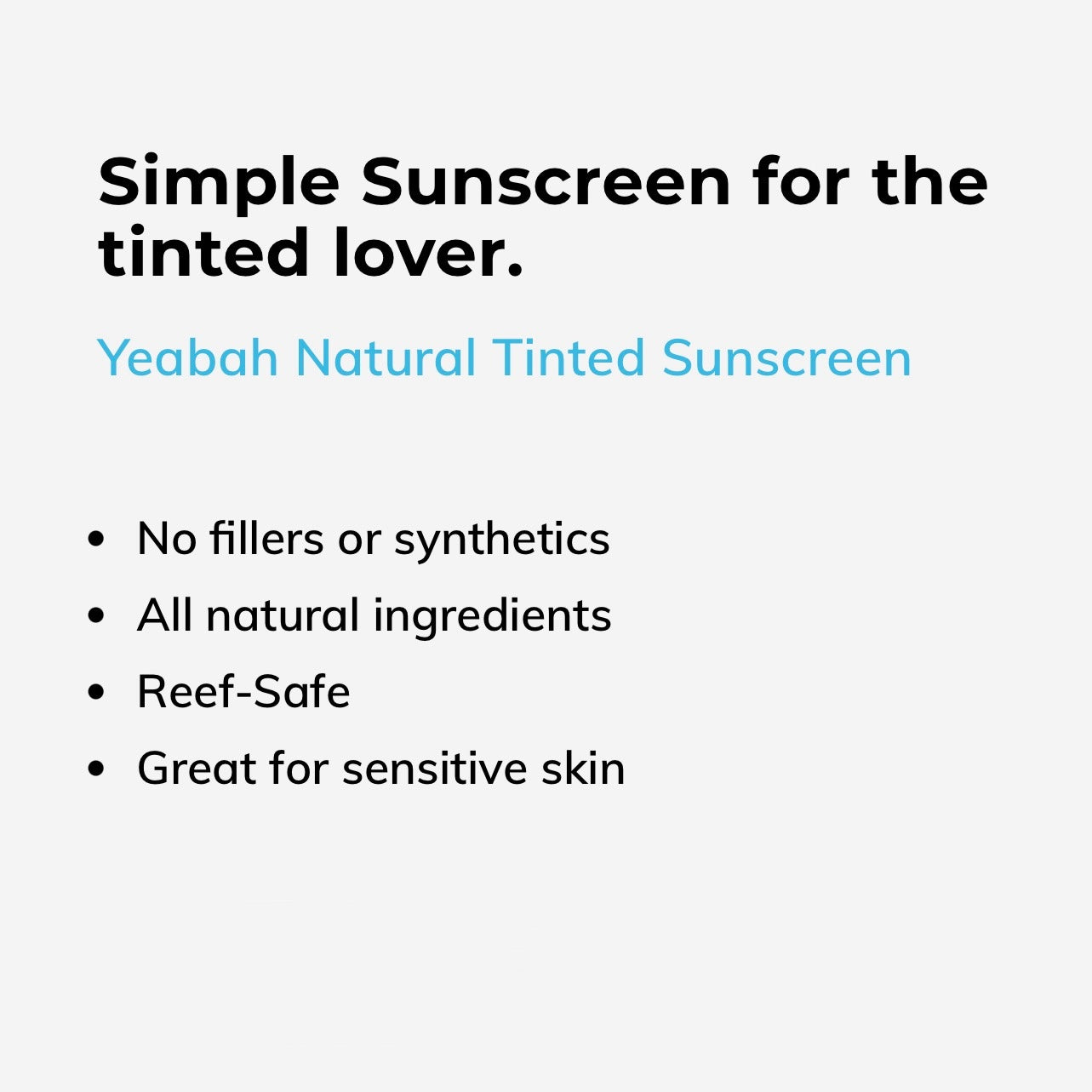 YEABAH Natural Tinted Mineral Sunscreen Lotion Face and Body - SPF 30