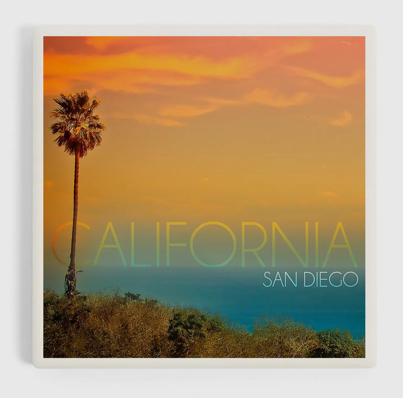 CALI SUNSET - San Diego Ceramic Coaster