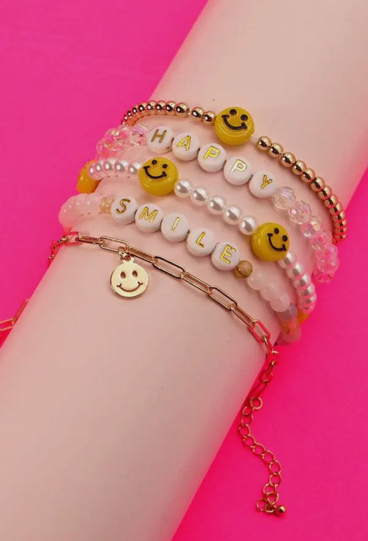 Stackable Smiley Stretchy Bracelet