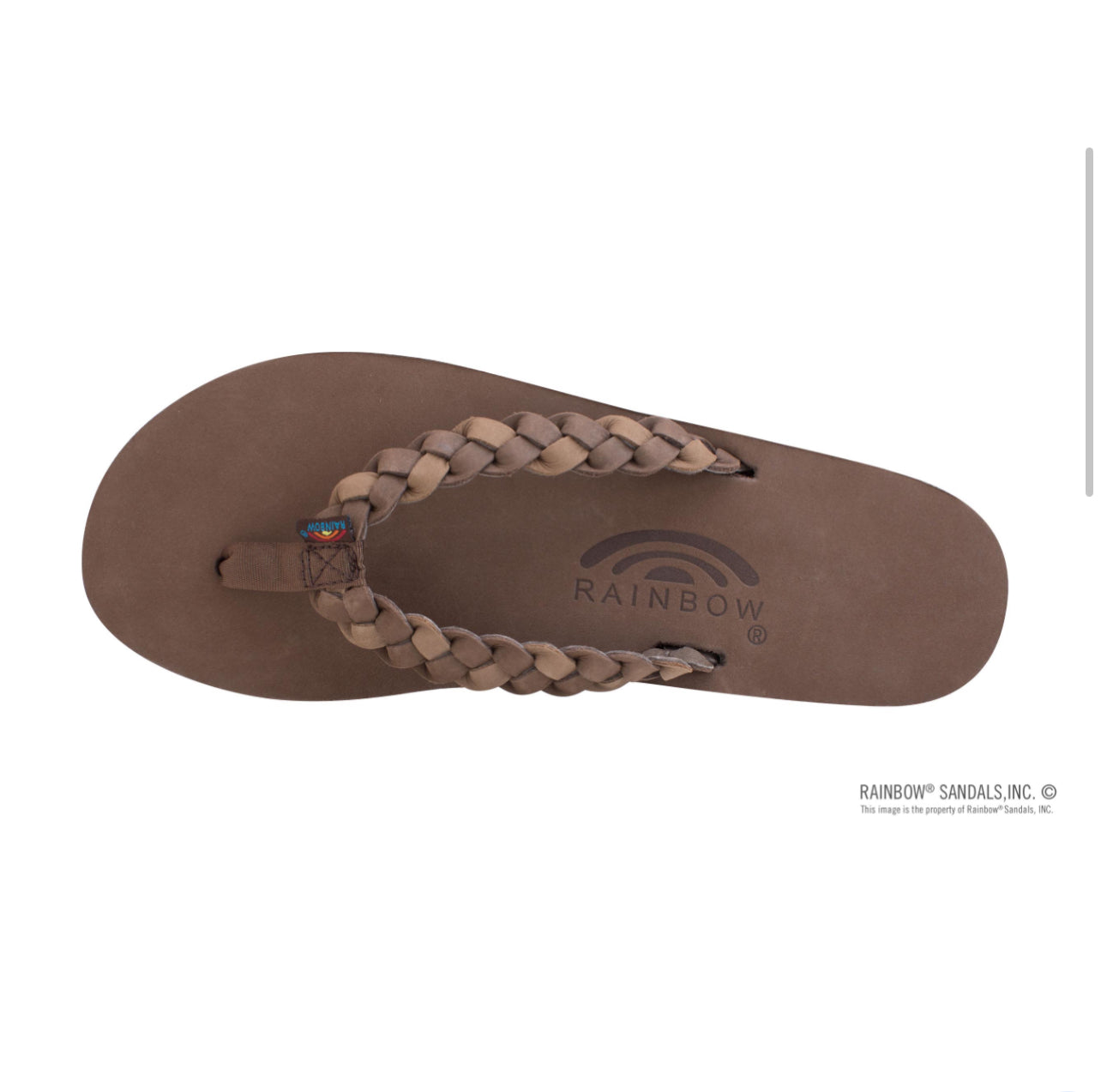 TWISTED SISTER SIERRA BROWN - Rainbow Single Layer Arch Support Leather with a 3/4" Medium Double Braided Strap