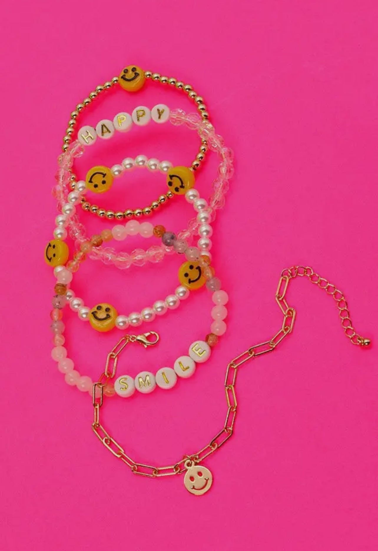 Stackable Smiley Stretchy Bracelet