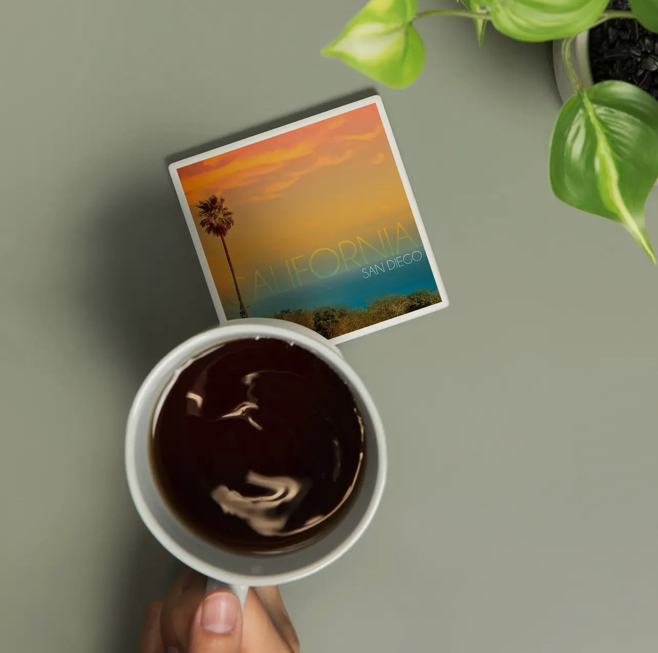 CALI SUNSET - San Diego Ceramic Coaster