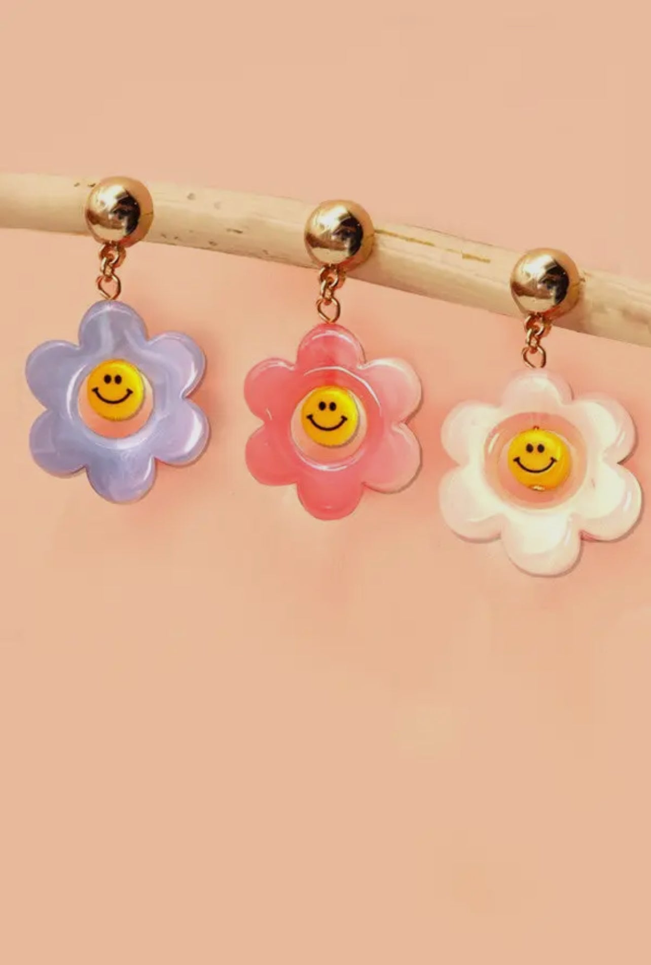 Smiley Flower Post Earrings