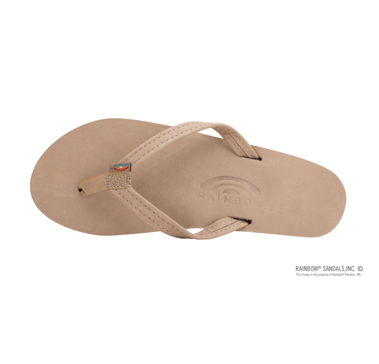 SIERRA BROWN - Rainbow Single Layer Premier Leather with Arch Support and a 1/2" Narrow Strap