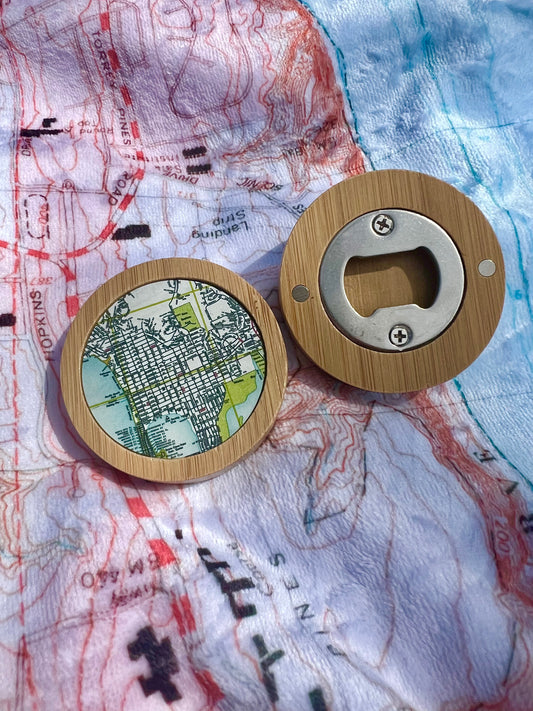 PACIFIC BEACH, CA Magnetic Map & Bottle Opener