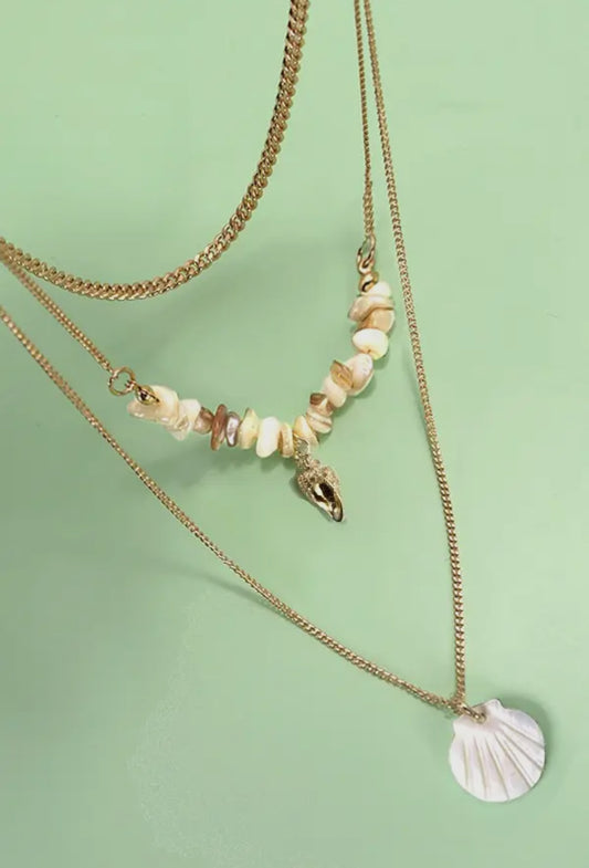 Ocean Seashell Conch Multilayer Necklace