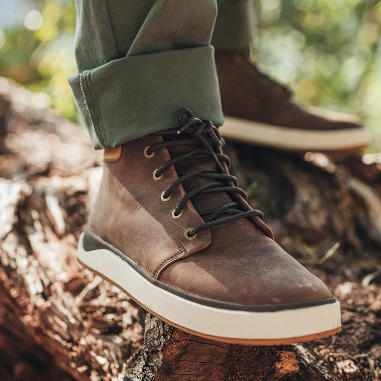 KEKAHA WATERPROOF LEATHER BOOTS - Olukai Toffee/Off White