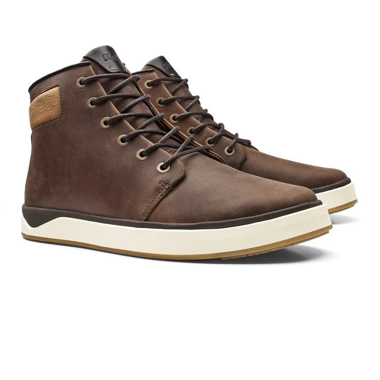 KEKAHA WATERPROOF LEATHER BOOTS - Olukai Toffee/Off White