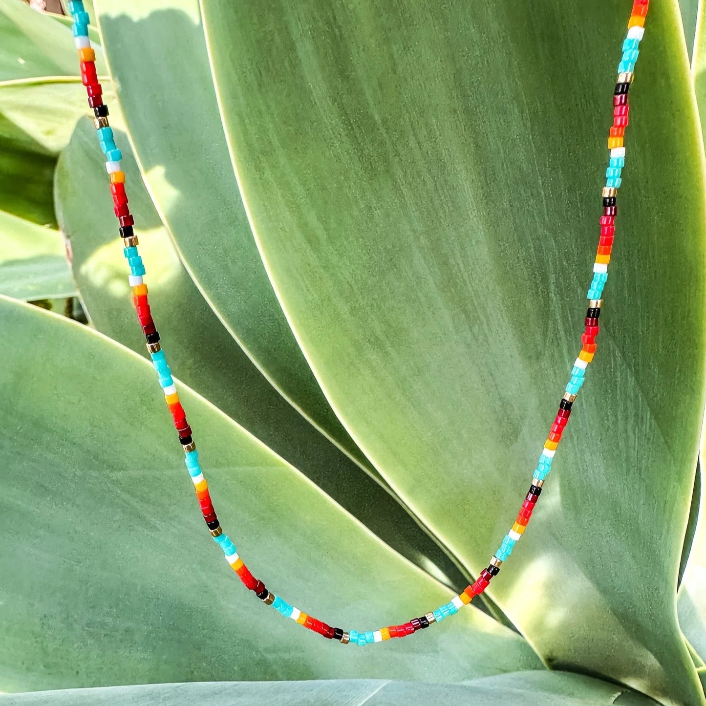 SUNSET - beaded necklace