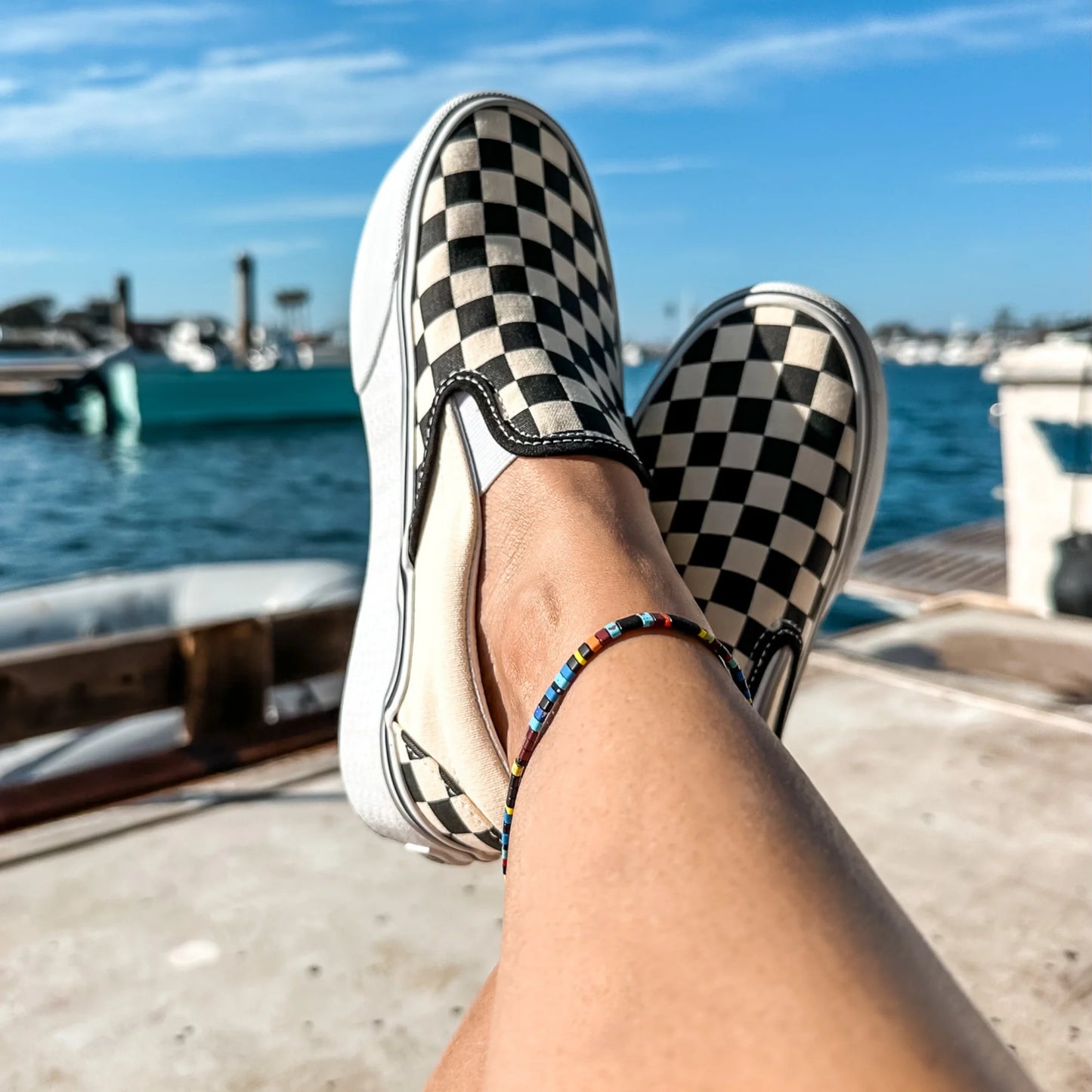 BLACKS BEACH - stretch bead anklet