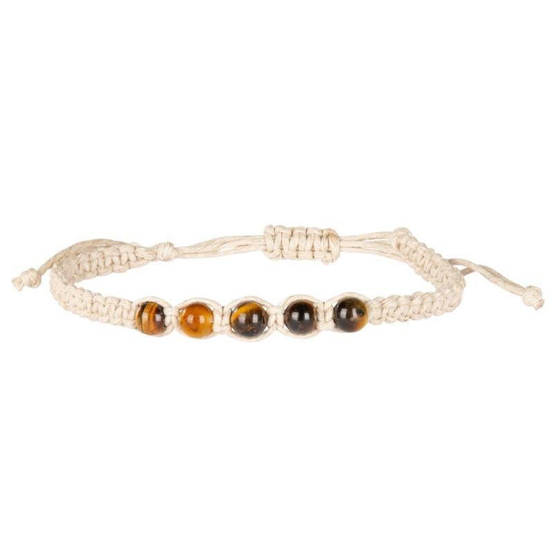 Hemp Gemstone Pull-Tie Bracelets