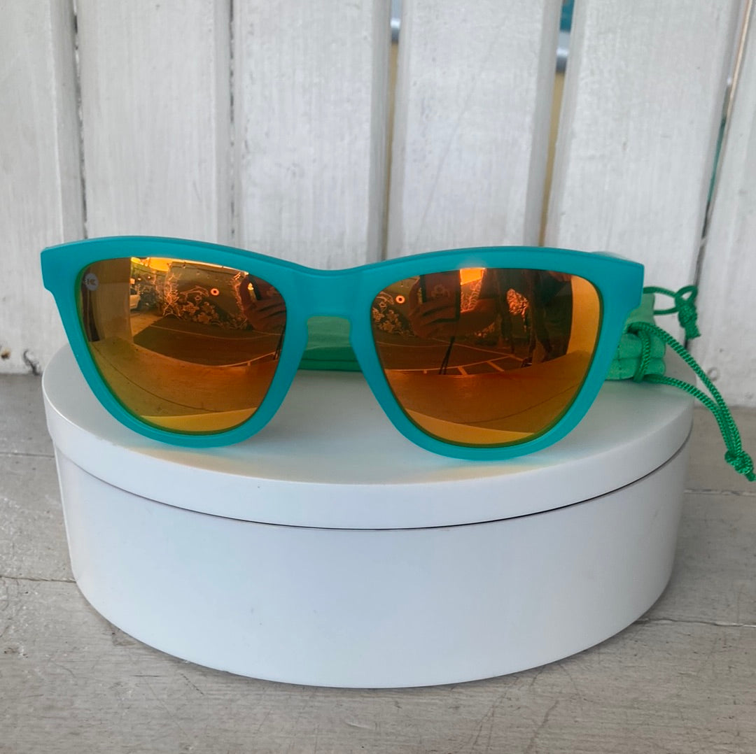 POOL BLUE/SUNSET PREMIUMS - Polarized Knockaround Sunglasses