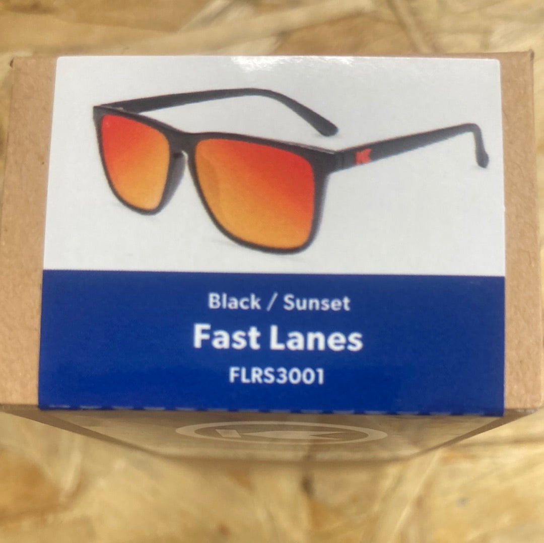 FAST LANES - black/sunset Polarized Knockaround Sunglasses