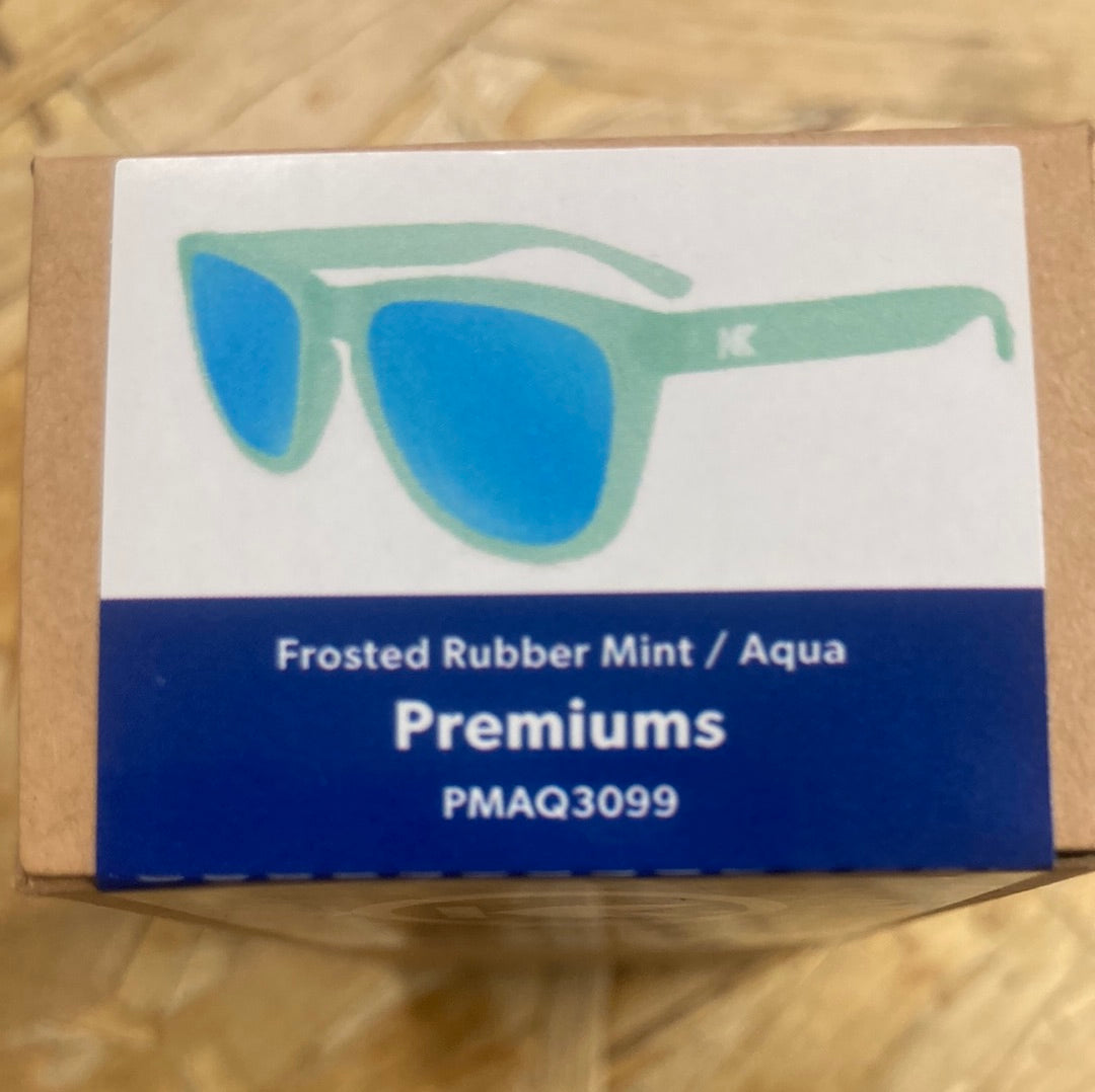 FROSTED RUBBER MINT/AQUA PREMIUMS - Polarized Knockaround Sunglasses